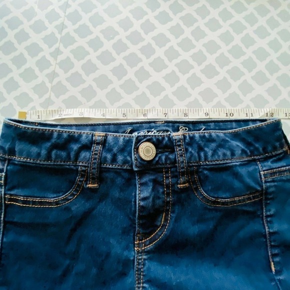 American Eagle Outfitters Size 00 Womens Jeggings Stretch Blue Denim Jeans - Picture 5 of 10